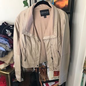 Forever 21 draped lapel moto jacket